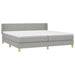 Pat box spring cu saltea, gri deschis, 200x200 cm, textil - WALTI WALTI