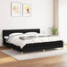 Pat box spring cu saltea, negru, 200x200 cm, textil - WALTI WALTI