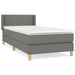 Pat box spring cu saltea, gri închis, 80x200 cm, textil - WALTI WALTI