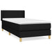 Pat box spring cu saltea, negru, 90x190 cm, textil - WALTI WALTI