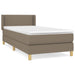 Pat box spring cu saltea, gri taupe, 90x190 cm, textil - WALTI WALTI