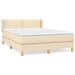 Pat box spring cu saltea, crem, 140x200 cm, textil - WALTI WALTI