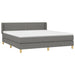 Pat box spring cu saltea, gri închis, 180x200 cm, textil - WALTI WALTI