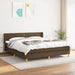 Pat continental cu saltea maro închis 180x200cm material textil - WALTI WALTI