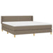 Pat continental cu saltea, gri taupe, 180x200 cm, textil - WALTI WALTI