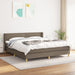 Pat continental cu saltea, gri taupe, 180x200 cm, textil - WALTI WALTI