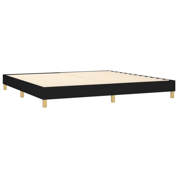 Pat box spring cu saltea, negru, 200x200 cm, textil - WALTI WALTI