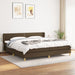 Pat box spring cu saltea, maro închis, 200x200 cm, textil - WALTI WALTI