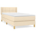 Pat box spring cu saltea, crem, 80x200 cm, textil - WALTI WALTI