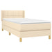 Pat box spring cu saltea, crem, 80x200 cm, textil - WALTI WALTI