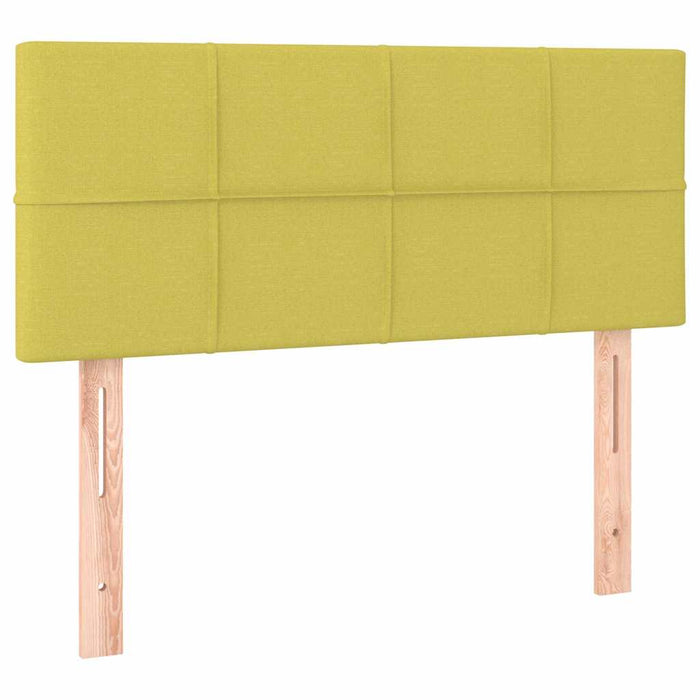 Pat box spring cu saltea, verde, 90x190 cm, textil WALTI