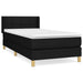 Pat box spring cu saltea, negru, 90x200 cm, textil - WALTI WALTI