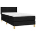 Pat box spring cu saltea, negru, 100x200 cm, textil - WALTI WALTI