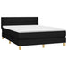 Pat box spring cu saltea, negru, 140x200 cm, textil - WALTI WALTI