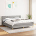 Pat continental cu saltea, gri deschis, 160x200 cm, textil - WALTI WALTI