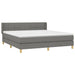 Pat box spring cu saltea, gri închis, 180x200 cm, textil - WALTI WALTI