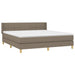 Pat continental cu saltea, gri taupe, 180x200 cm, textil - WALTI WALTI