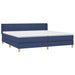 Pat box spring cu saltea, albastru, 200x200 cm, textil - WALTI WALTI