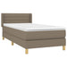 Pat box spring cu saltea, gri taupe, 80x200 cm, textil - WALTI WALTI