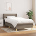 Pat box spring cu saltea, gri taupe, 80x200 cm, textil - WALTI WALTI