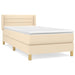 Pat box spring cu saltea, crem, 90x190 cm, textil - WALTI WALTI