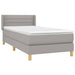 Pat box spring cu saltea, gri deschis, 90x200 cm, textil - WALTI WALTI