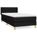 Pat box spring cu saltea, negru, 90x200 cm, textil - WALTI WALTI