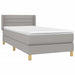 Pat box spring cu saltea, gri deschis, 100x200 cm, textil - WALTI WALTI