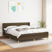 Pat continental cu saltea maro închis 180x200cm material textil - WALTI WALTI
