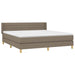 Pat continental cu saltea, gri taupe, 180x200 cm, textil - WALTI WALTI