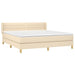 Pat continental cu saltea, crem, 180x200 cm, textil - WALTI WALTI