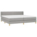 Pat box spring cu saltea, gri deschis, 200x200 cm, textil - WALTI WALTI