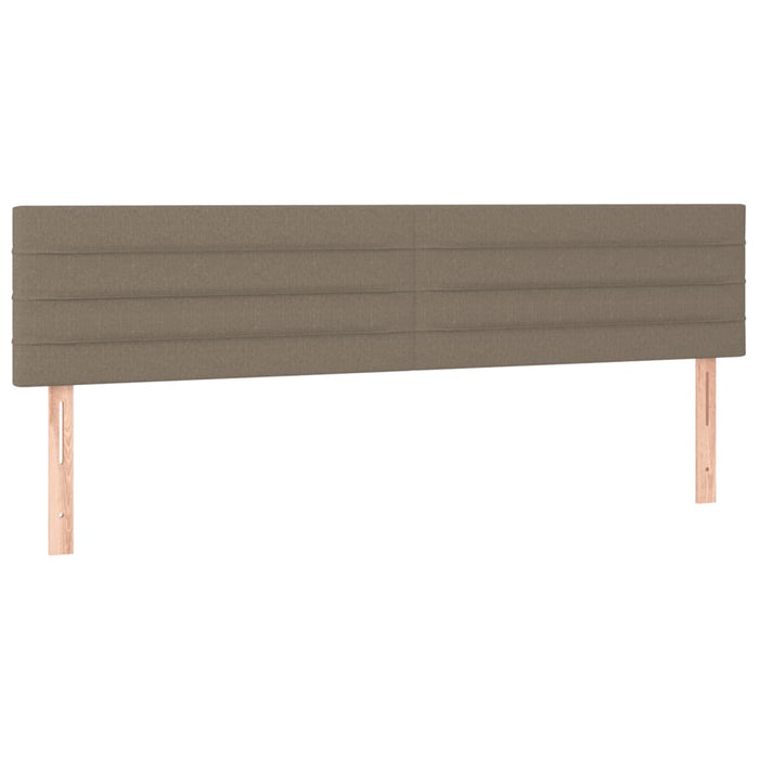 Pat box spring cu saltea, gri taupe, 200x200 cm, textil - WALTI WALTI