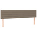 Pat box spring cu saltea, gri taupe, 200x200 cm, textil - WALTI WALTI