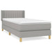 Pat box spring cu saltea, gri deschis, 90x190 cm, textil - WALTI WALTI