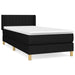 Pat box spring cu saltea, negru, 90x190 cm, textil - WALTI WALTI