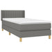 Pat box spring cu saltea, gri închis, 90x200 cm, textil - WALTI WALTI