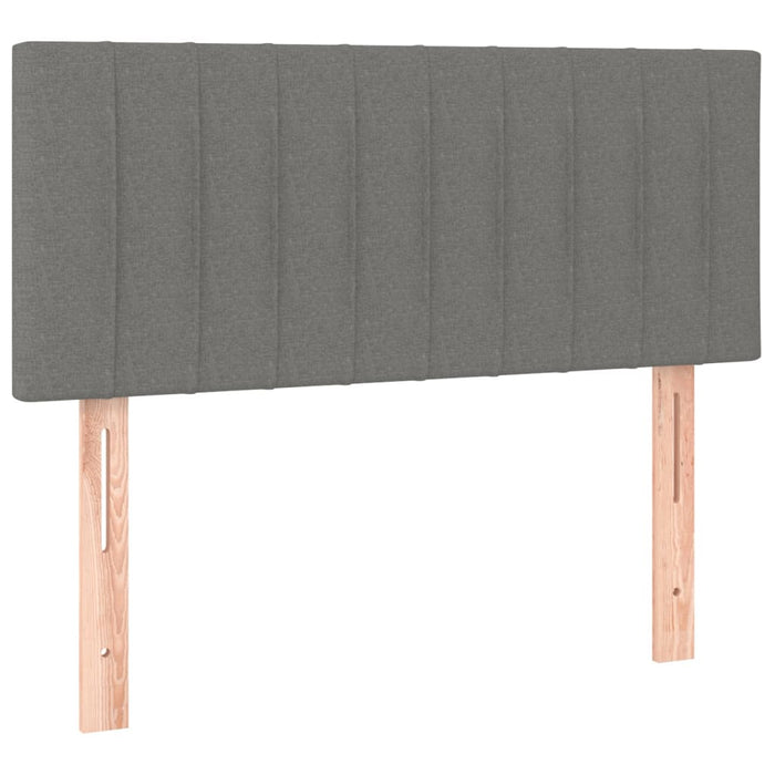 Pat box spring cu saltea, gri închis, 90x200 cm, textil - WALTI WALTI