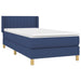 Pat box spring cu saltea, albastru, 90x200 cm, textil - WALTI WALTI