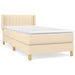 Pat box spring cu saltea, crem, 100x200 cm, textil - WALTI WALTI