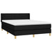 Pat box spring cu saltea, negru, 140x200 cm, textil - WALTI WALTI