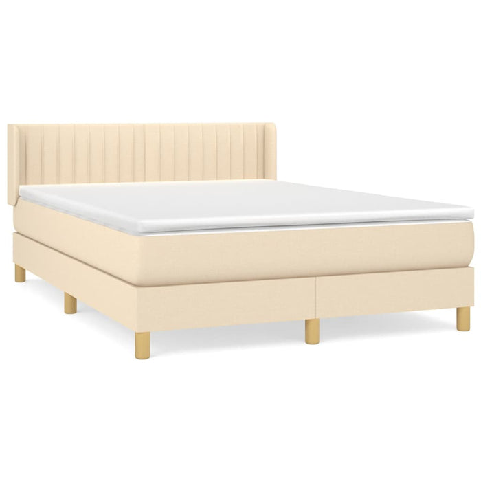 Pat continental cu saltea, crem, 140x200 cm, material textil - WALTI WALTI