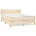 Pat continental cu saltea, crem, 140x200 cm, material textil - WALTI WALTI