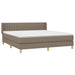 Pat continental cu saltea, gri taupe, 180x200 cm, textil - WALTI WALTI