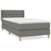 Pat box spring cu saltea, gri închis, 80x200 cm, textil - WALTI WALTI