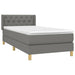 Pat box spring cu saltea, gri închis, 80x200 cm, textil - WALTI WALTI