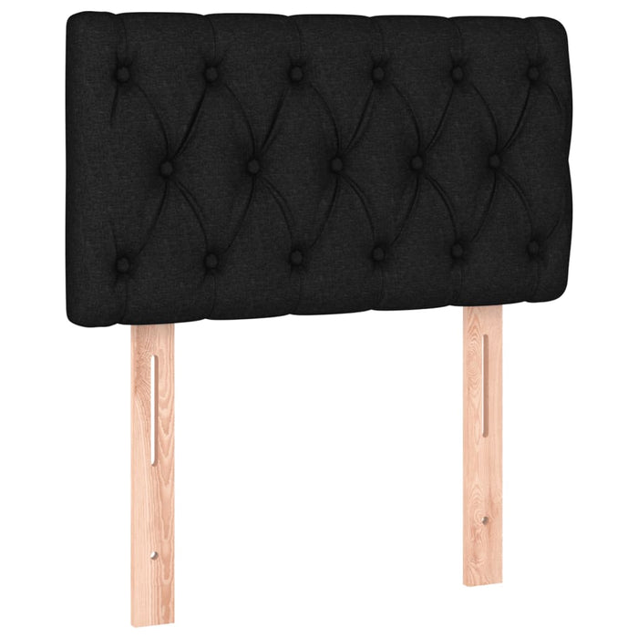 Pat box spring cu saltea, negru, 80x200 cm, textil - WALTI WALTI