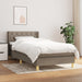 Pat box spring cu saltea, gri taupe, 80x200 cm, textil - WALTI WALTI