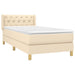 Pat box spring cu saltea, crem, 80x200 cm, textil - WALTI WALTI