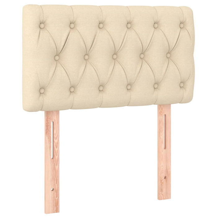 Pat box spring cu saltea, crem, 80x200 cm, textil - WALTI WALTI